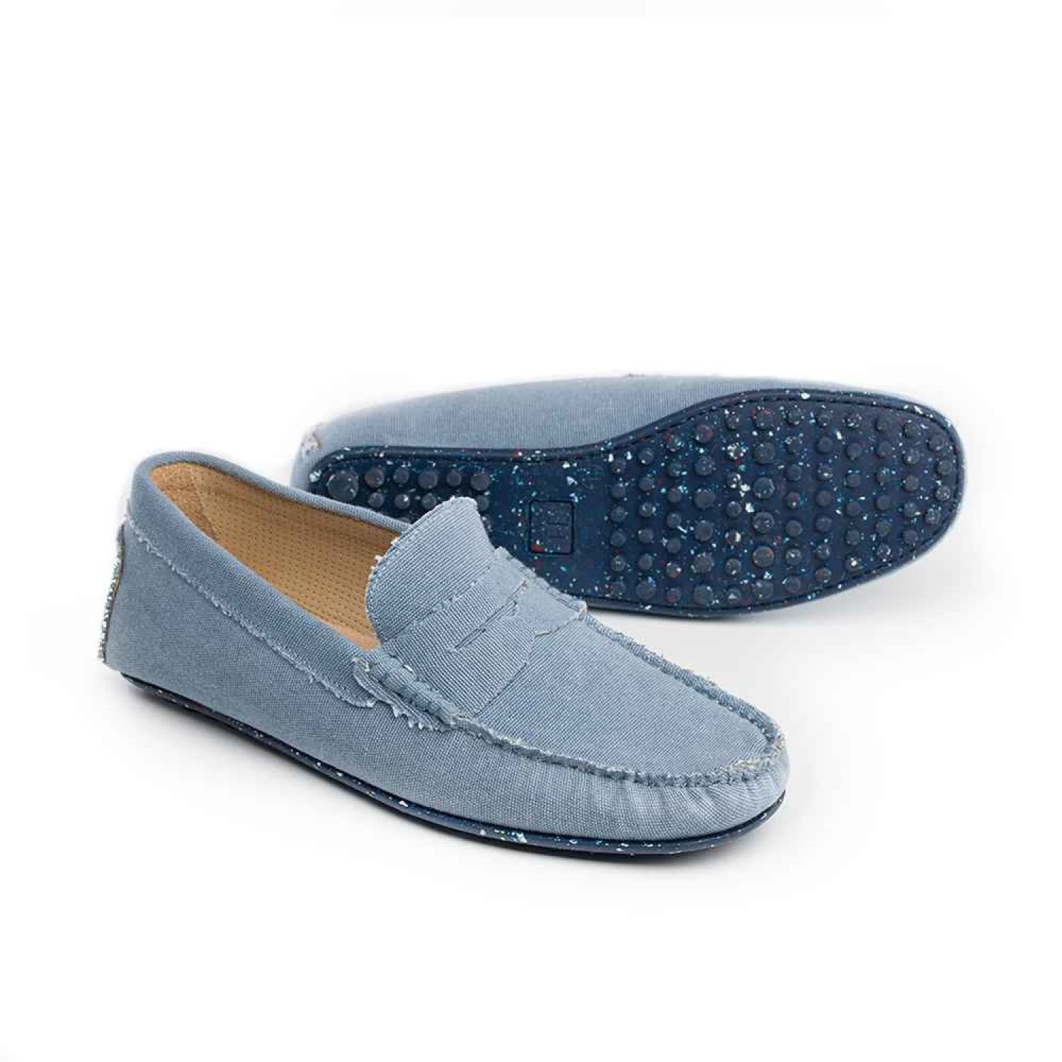 Mocassin 7001 Canvas Corde Bleu Clair – Image 3