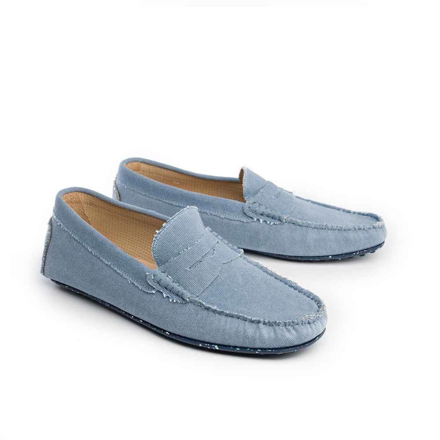 Mocassin 7001 Canvas Corde Bleu Clair – Image 2