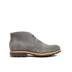 Jerry Velours Gris & Hévea