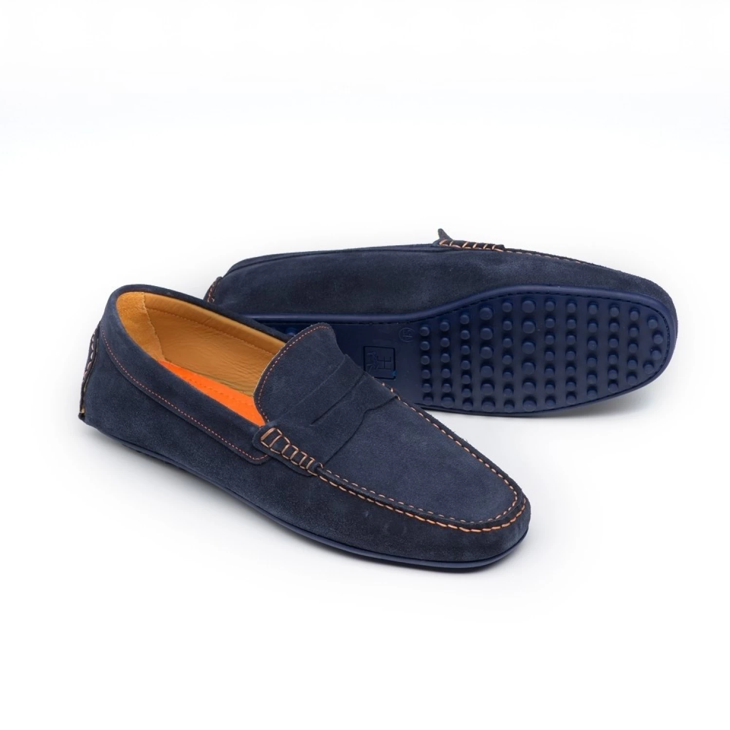 Mocassin 7001 Marine & Orange – Image 2